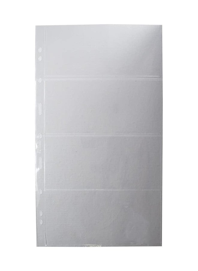 Leuchtturm Lighthouse Grande Plastic Pocket Sheet with 4 Horizontal Stripes for Currency Notes Collection - Clear | 242 x 312 mm | Pack of 5 - Image 4